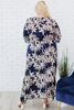 Picture of PLUS SIZE MAXI DRESS NAVY FLORAL PRINT